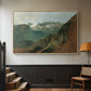 The Dachstein from the Plassen near Hallstatt, 1827 - Floater Framed Canvas Print