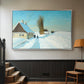 Shoveling Snow on a Beautiful Winter Day, c. 1898 - Floater Framed Canvas Print