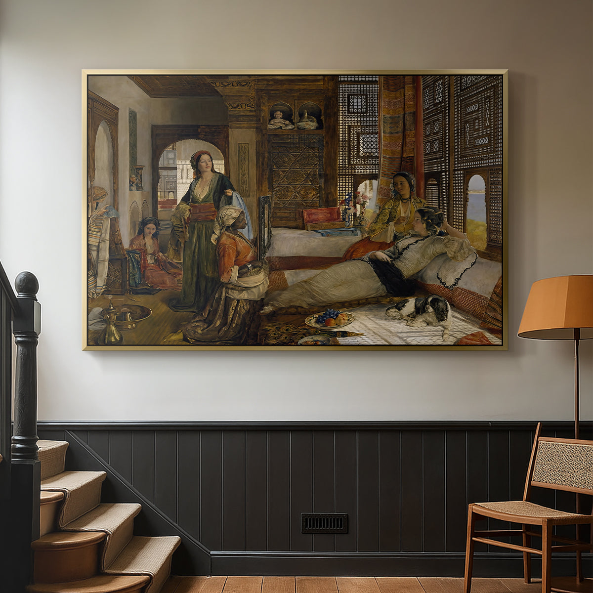 The Harem, 1876 - Floater Framed Canvas Print