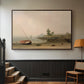The Stranded Boat, 1863 - Floater Framed Canvas Print