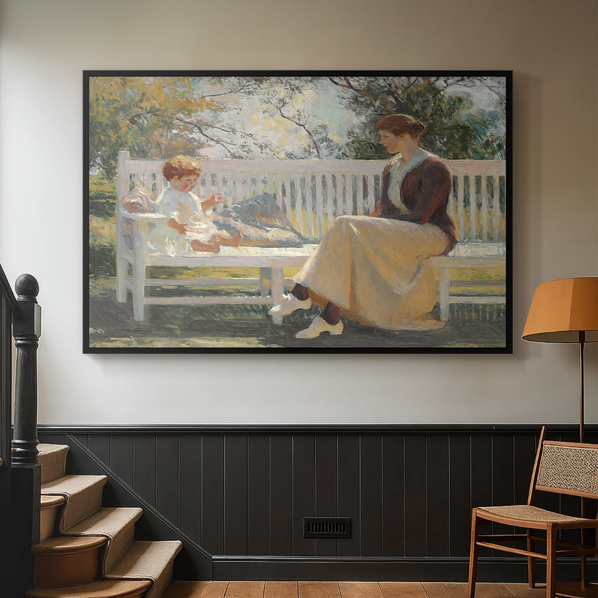 Eleanor and Benny, 1916 - Floater Framed Canvas Print