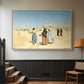 View from the Desert of Cairo with Citadel and Mamluk Tombs in the Background, c. 1889-1890 - Floater Framed Canvas Print
