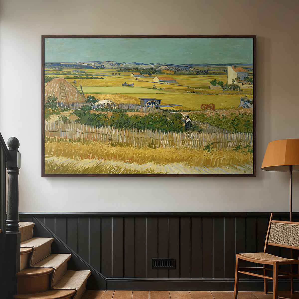The Harvest, 1888 - Floater Framed Canvas Print