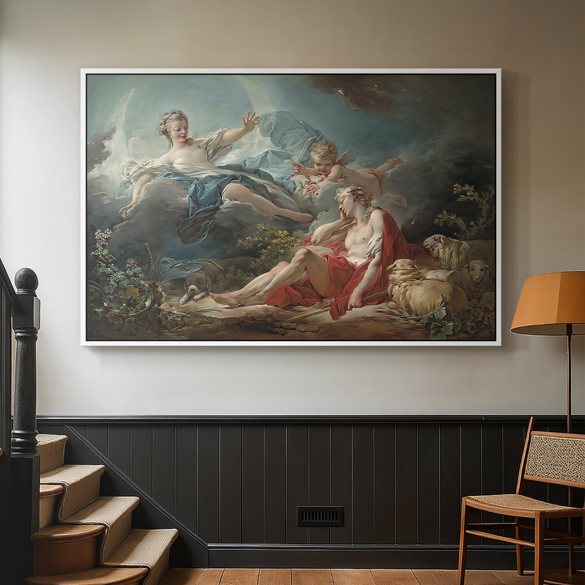 Diana and Endymion, c. 1753-1756 - Floater Framed Canvas Print