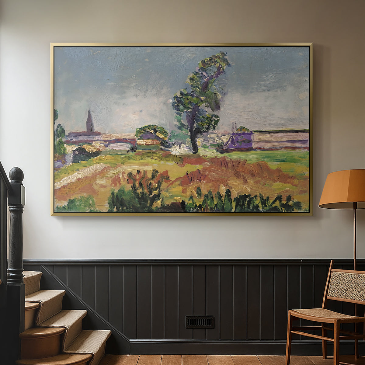 Landscape Around Toulouse, The Bridge of the Young Ladies, 1898 - Floater Framed Canvas Print