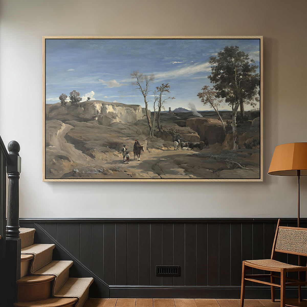 La Cervara, the Roman Campagna, c. 1830-1831 - Floater Framed Canvas Print