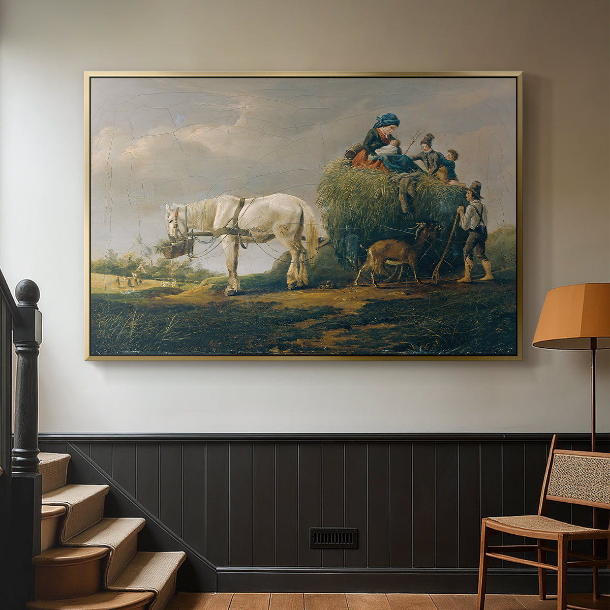 The Hay Wagon (Der Heuwagen), 1824 - Floater Framed Canvas Print
