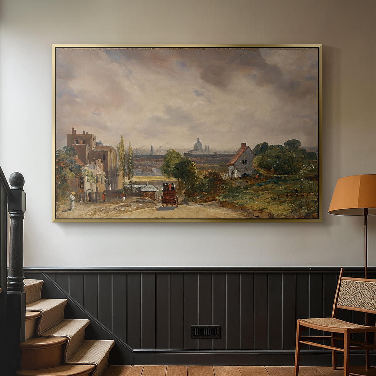 Sir Richard Steele's Cottage, Hampstead, c. 1832 - Floater Framed Canvas Print