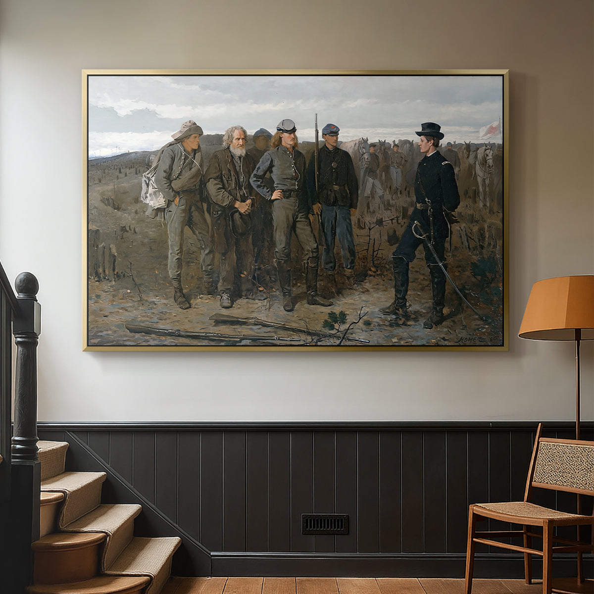 Prisoners from the Front, 1866 - Floater Framed Canvas Print