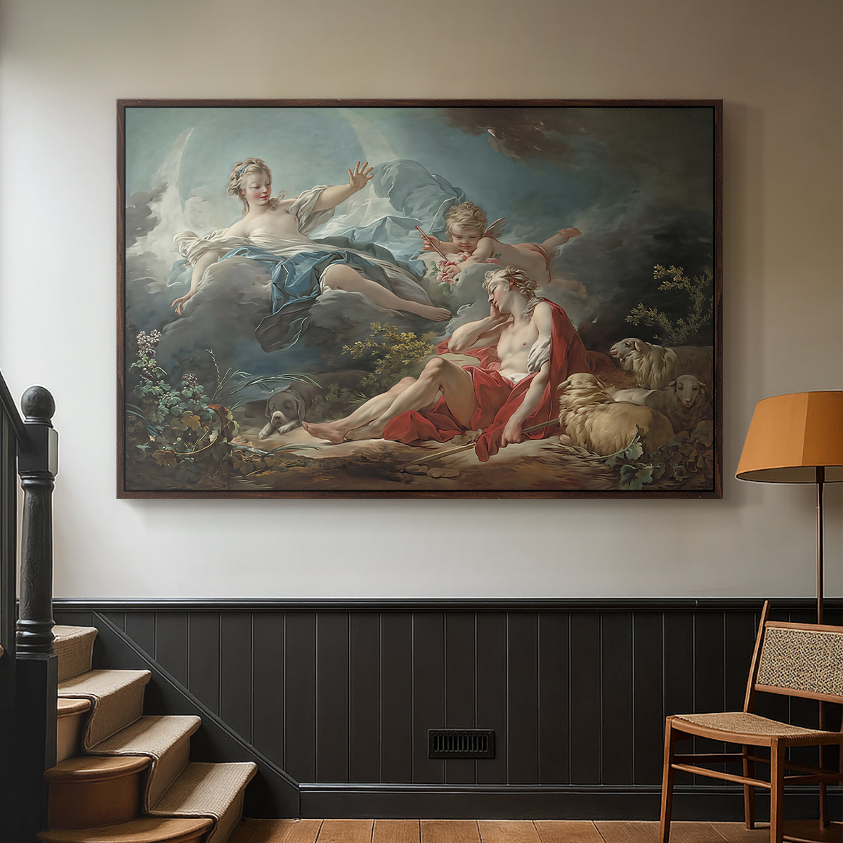 Diana and Endymion, c. 1753-1756 - Floater Framed Canvas Print