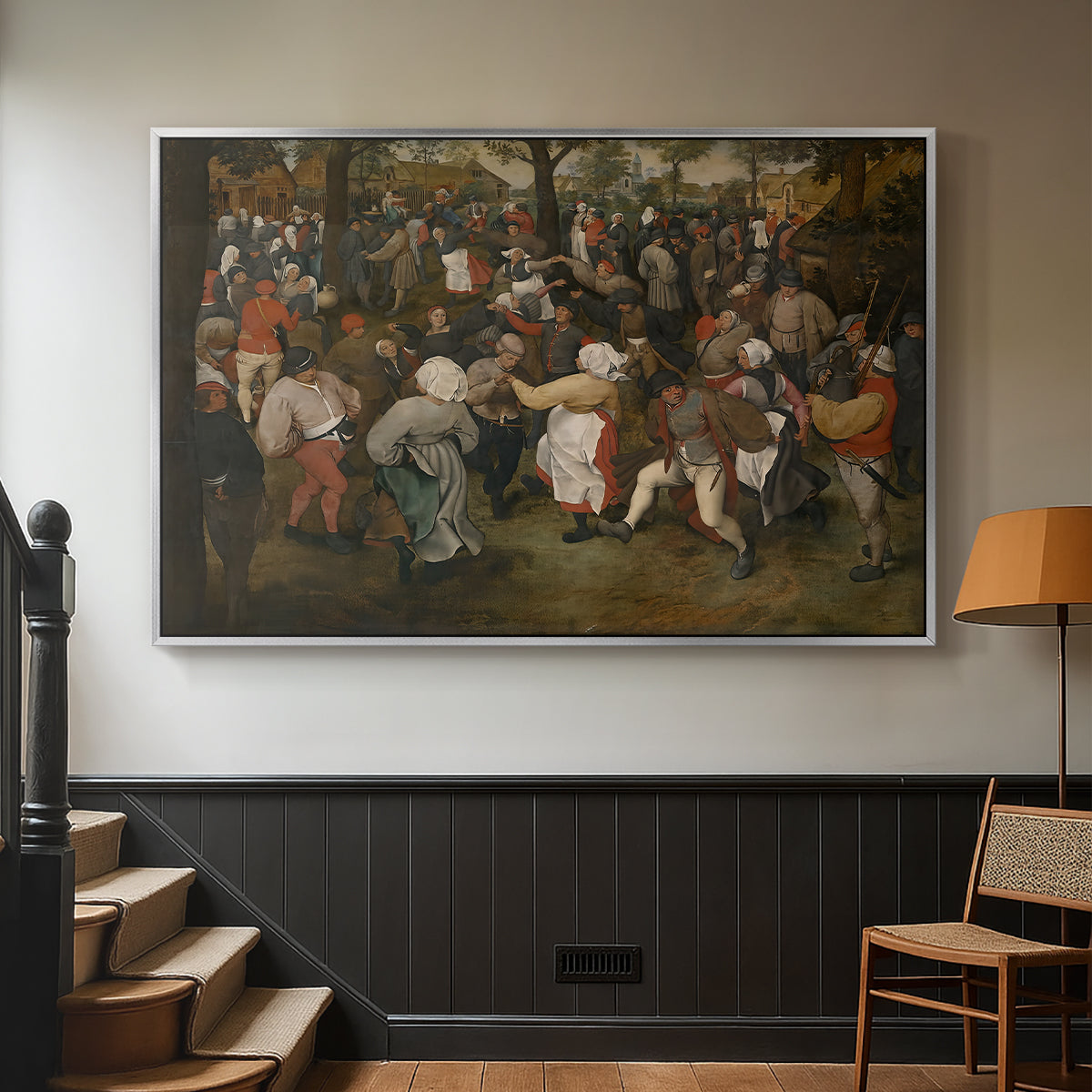 The Wedding Dance, c. 1566 - Floater Framed Canvas Print