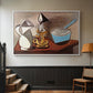 Jug, Candle, and Enamel Pan, 1950 - Floater Framed Canvas Print