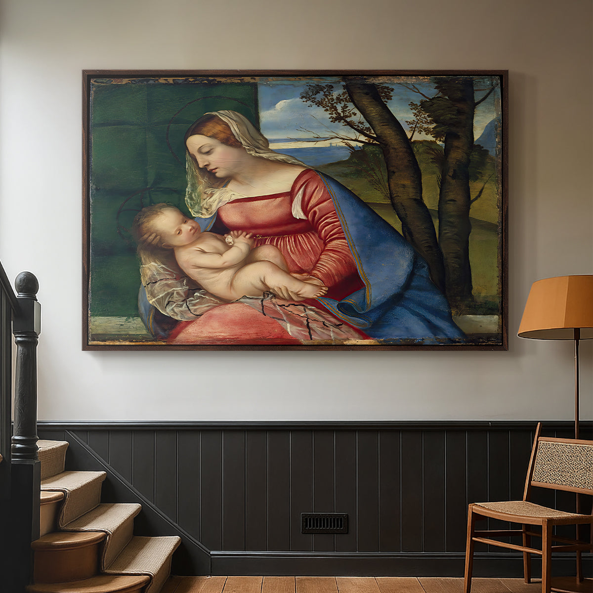 Madonna and Child, c. 1508 - Floater Framed Canvas Print