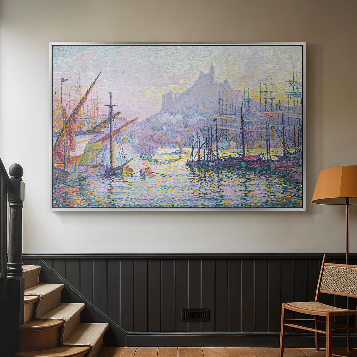 The Port of Marseille, 1905 - Floater Framed Canvas Print