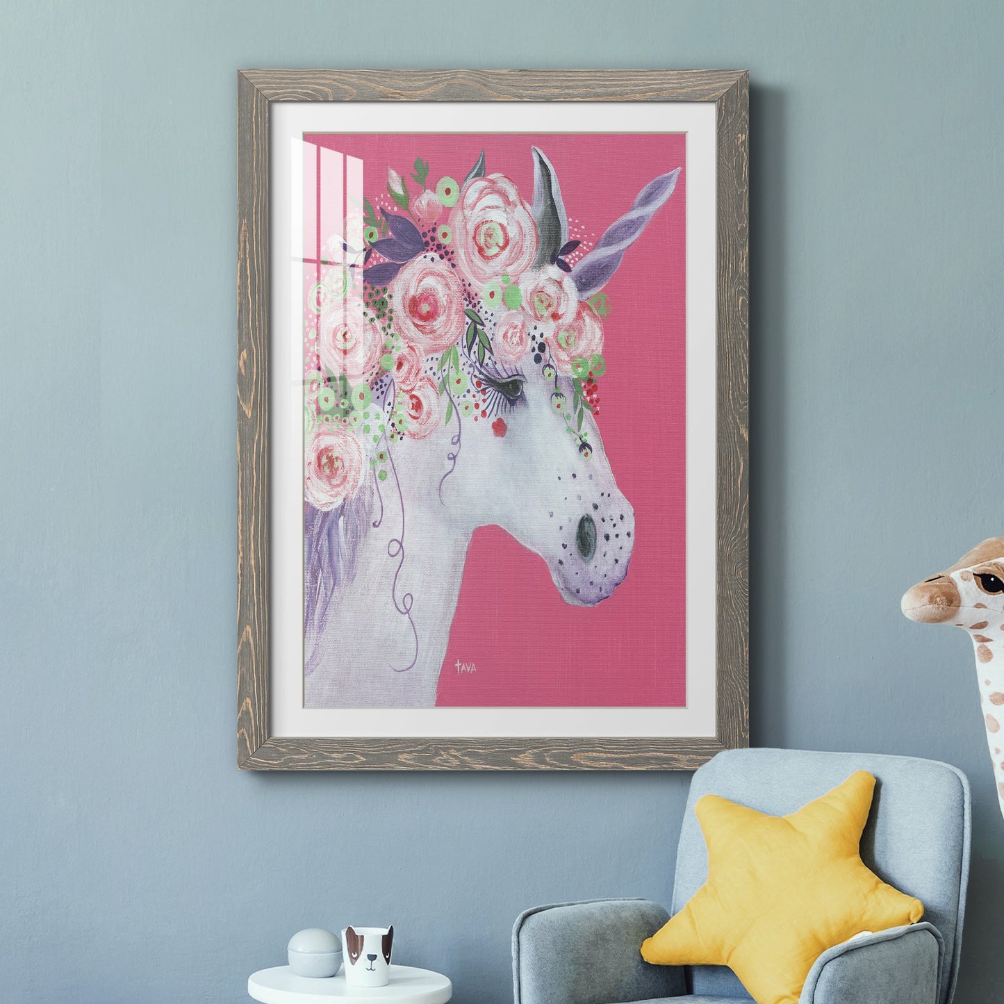 Unicorn II - Premium Framed Print - Distressed Barnwood Frame - Ready to Hang