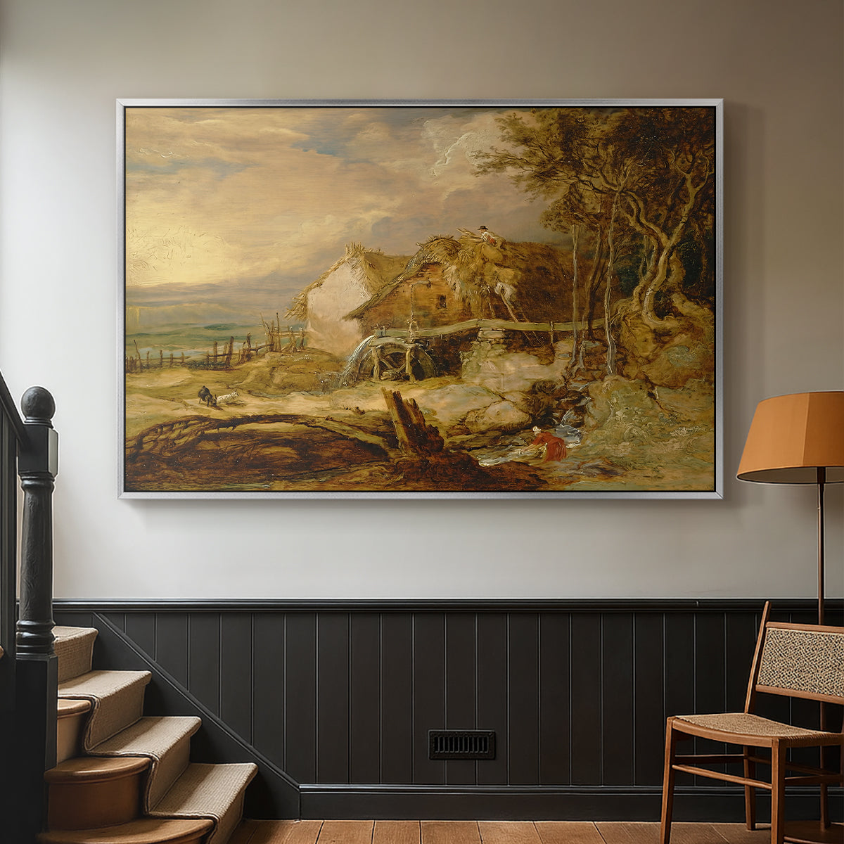 An Overshot Mill, c. 1802-1807 - Floater Framed Canvas Print