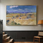 Wheat Field with Reaper, Auvers, 1888 - Floater Framed Canvas Print