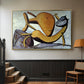 Cat and Big Fish, c. 1931 - Floater Framed Canvas Print