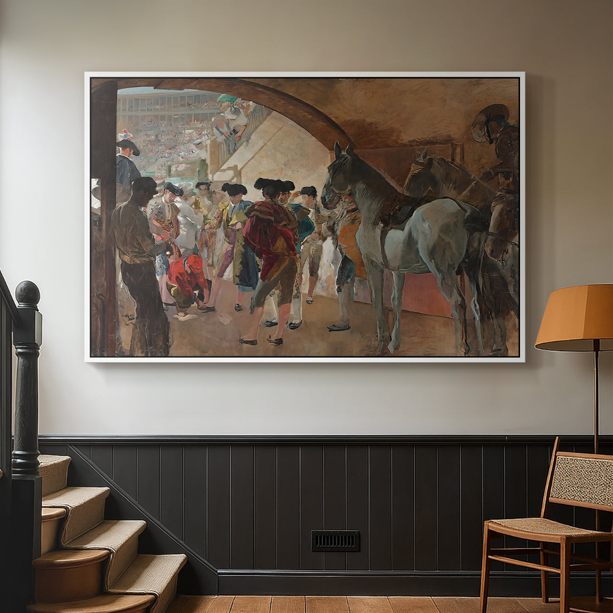 Before the Bullfight (Antes de la corrida), c. 1900 - Floater Framed Canvas Print