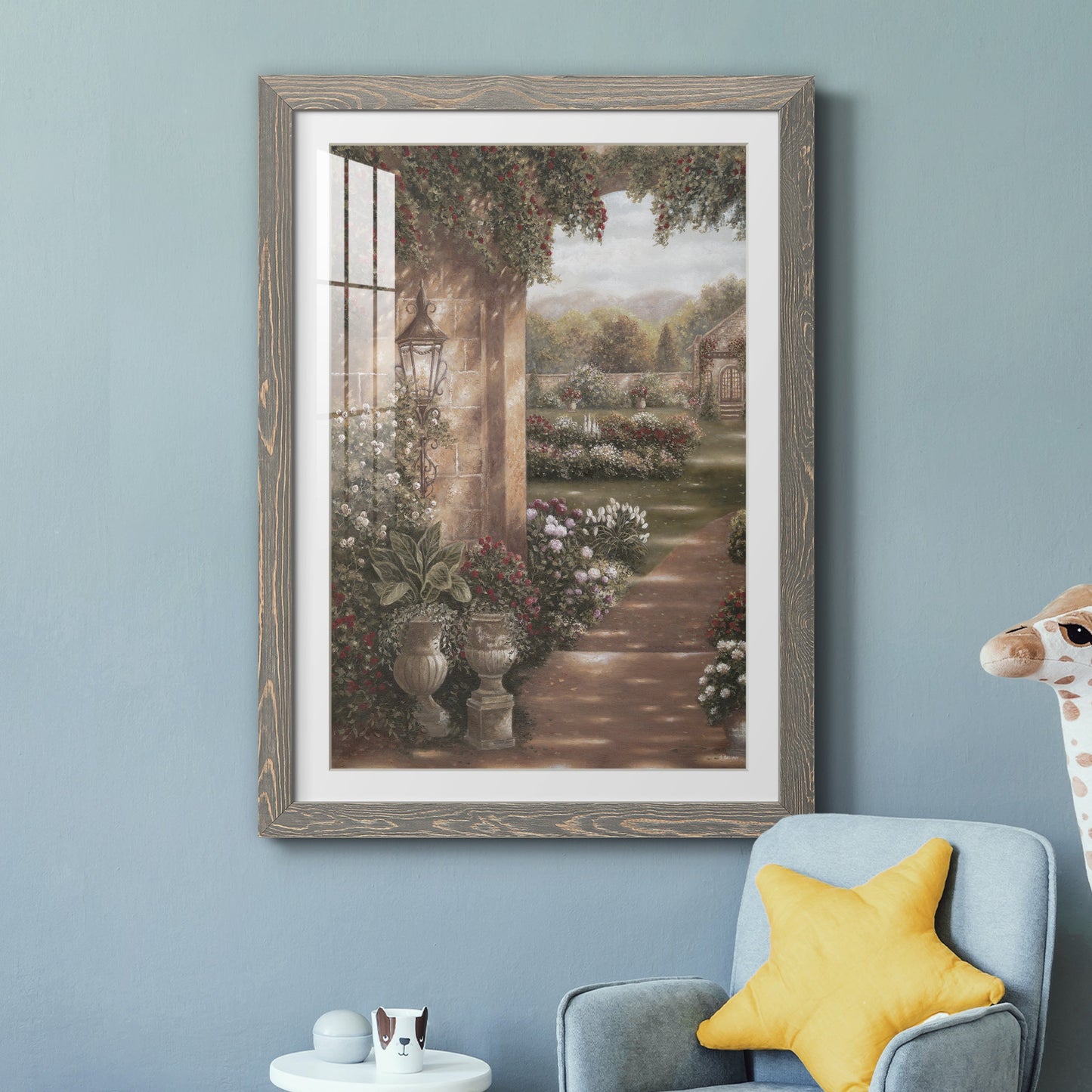 Evening in the Conservatory - Premium Framed Print - Distressed Barnwood Frame - Ready to Hang