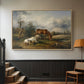 Two Horses on the Pasture, c. 1825 - Floater Framed Canvas Print