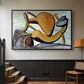 Cat and Big Fish, c. 1931 - Floater Framed Canvas Print