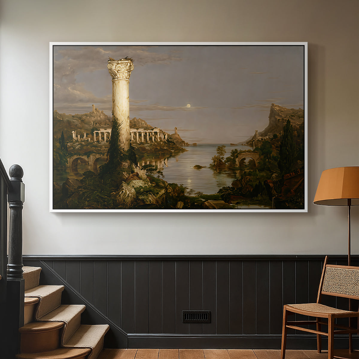 The Course of Empire: Desolation, 1836 - Floater Framed Canvas Print