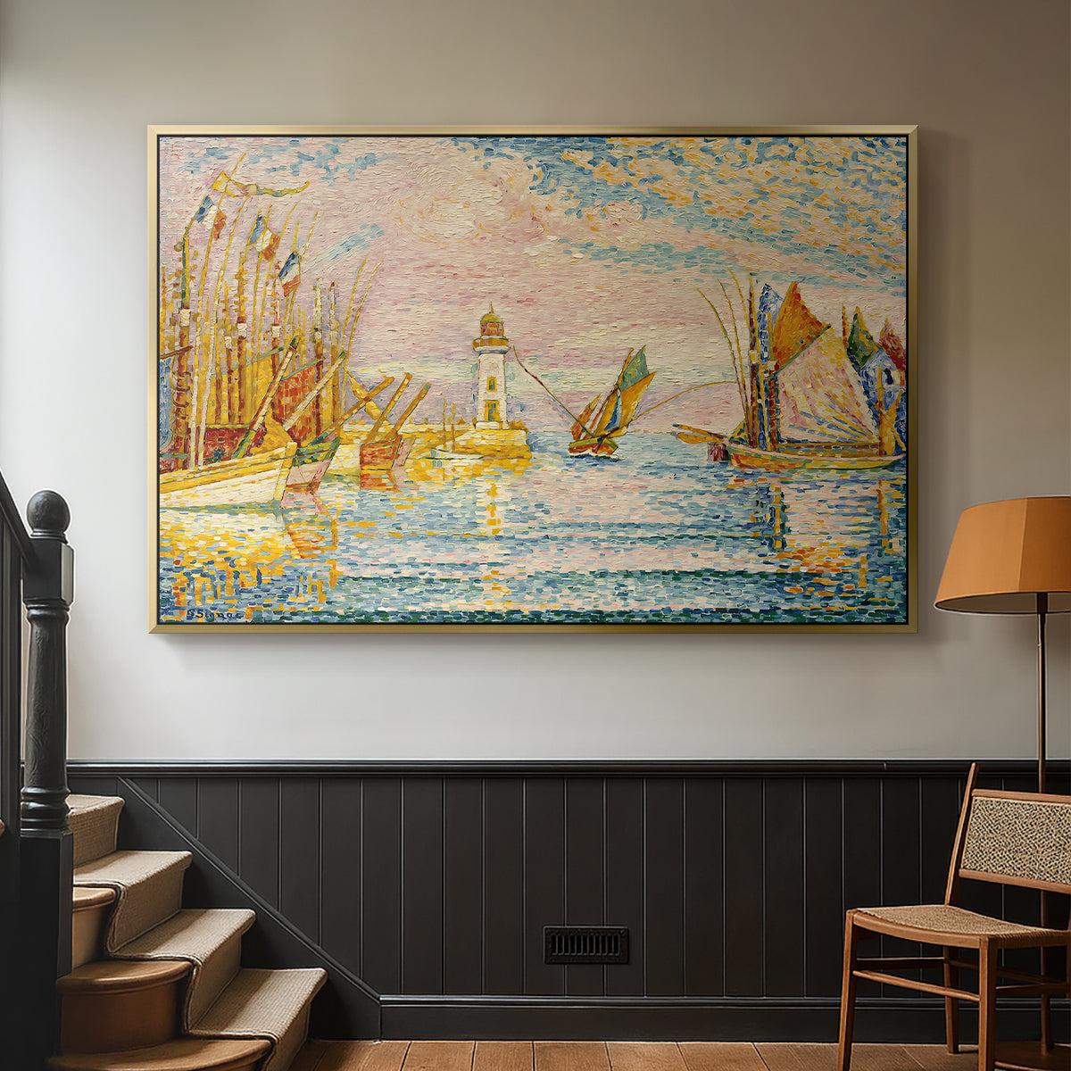 The Lighthouse at Groix, 1925 - Floater Framed Canvas Print