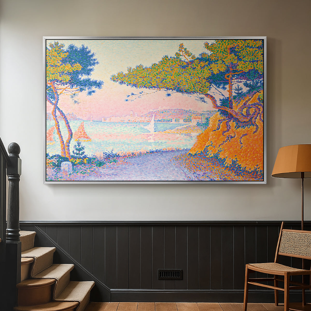 Golfe Juan, 1896 - Floater Framed Canvas Print