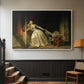 The Stolen Kiss (Le Baiser à la dérobée), c. 1788 - Floater Framed Canvas Print