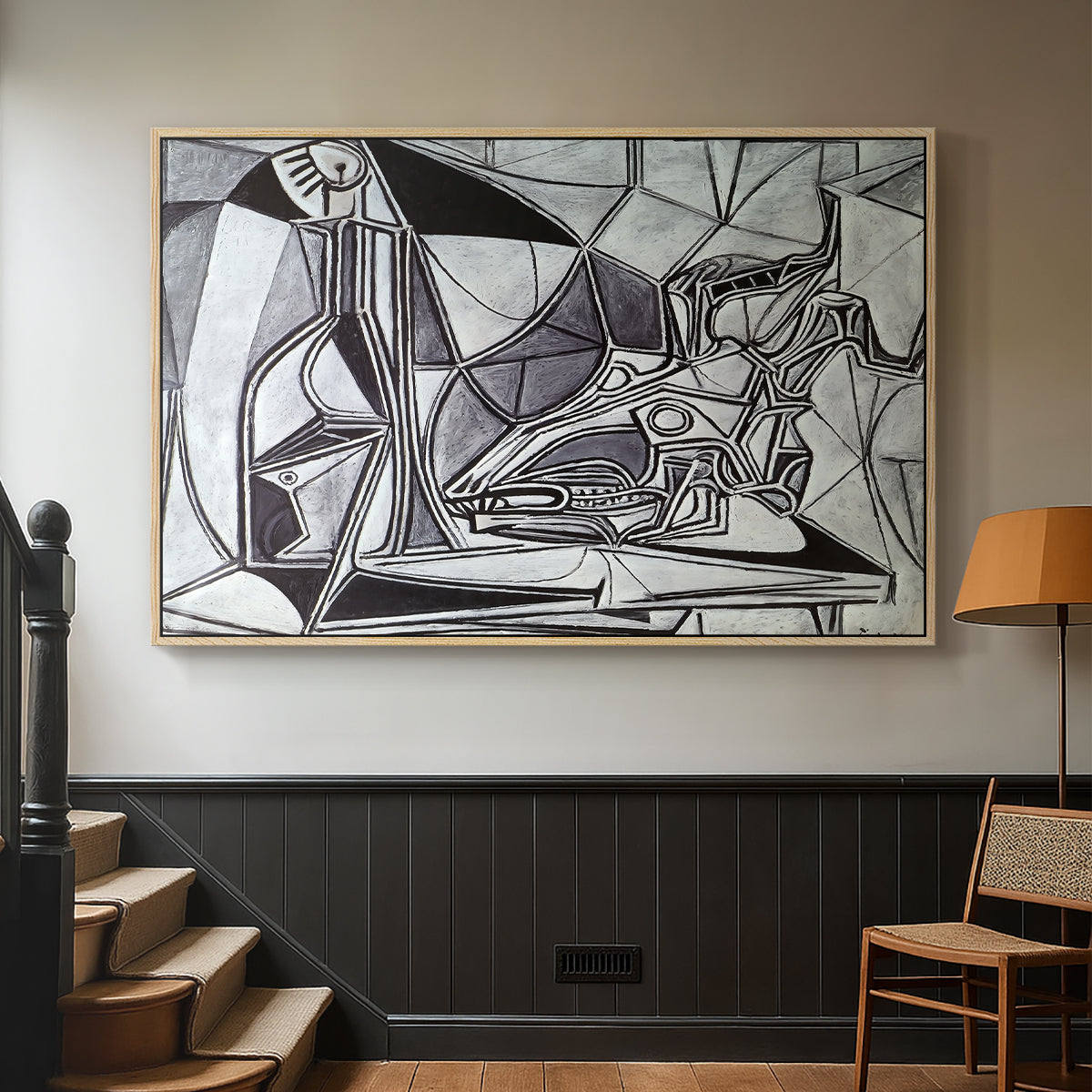 Goat's Skull, Bottle and Candle, 1952 - Floater Framed Canvas Print