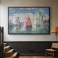Entrance to the Port of La Rochelle, 1921 - Floater Framed Canvas Print