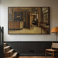 The Old Inn 'Het Loodshuis' in Antwerp, 1877 - Floater Framed Canvas Print