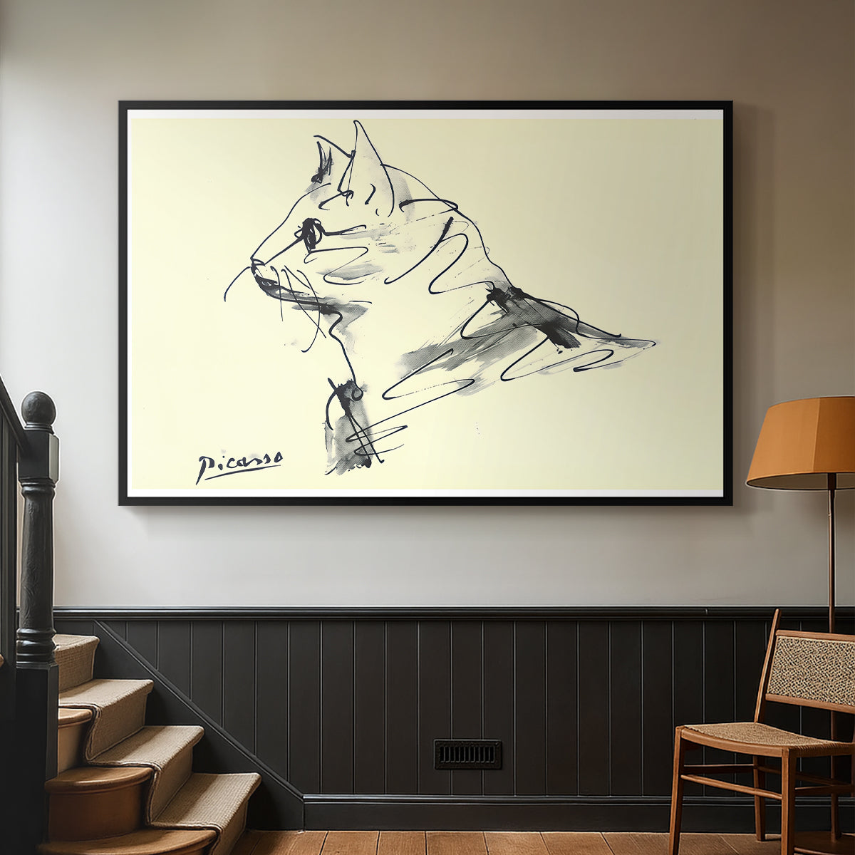 Cat (Le chat), c. 1961 - Floater Framed Canvas Print