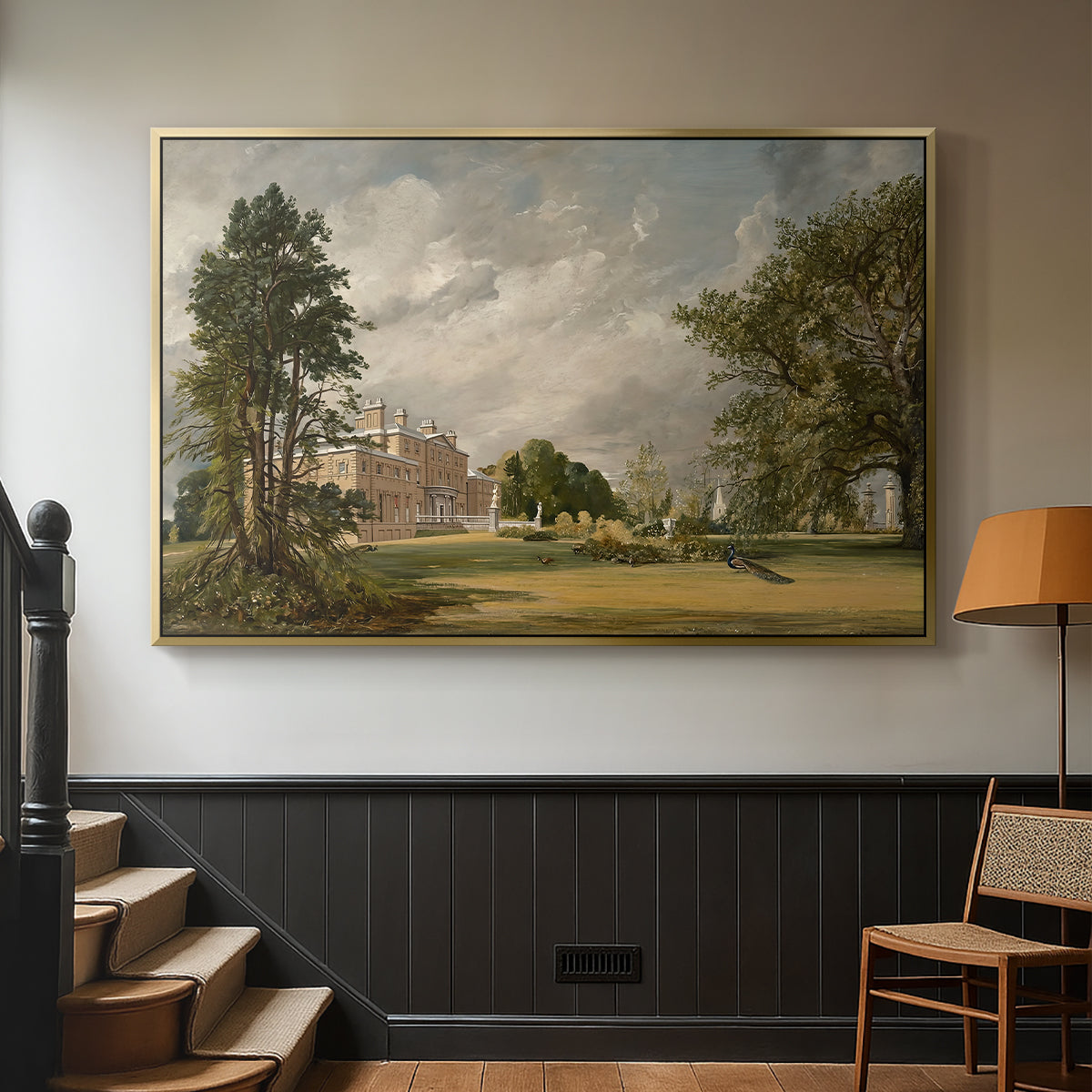 Malvern Hall, 1821 - Floater Framed Canvas Print
