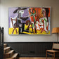 The Painter and His Model, 1963 - Floater Framed Canvas Print