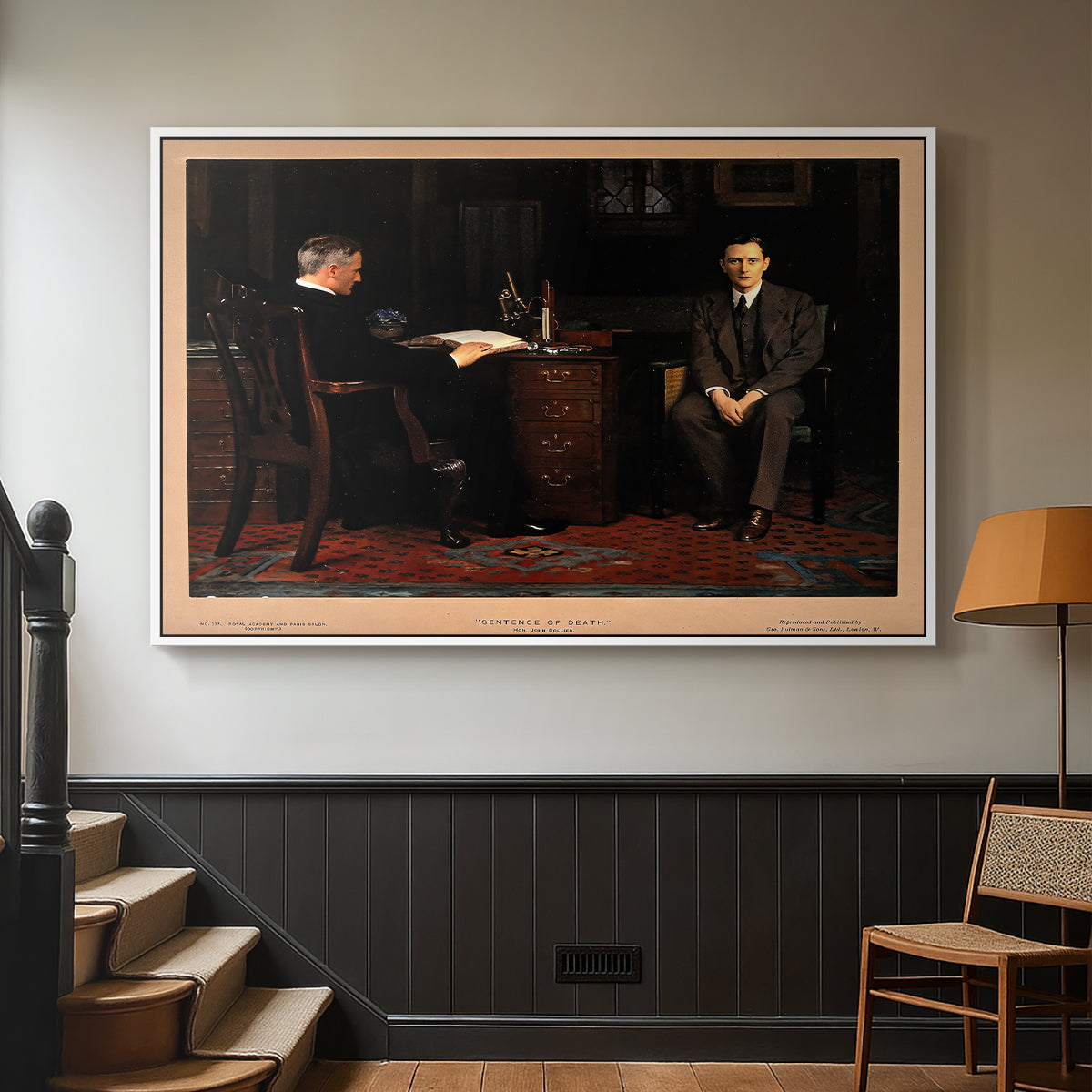 The Sentence of Death, 1908 - Floater Framed Canvas Print