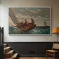Breezing Up (A Fair Wind), 1873-1876 - Floater Framed Canvas Print