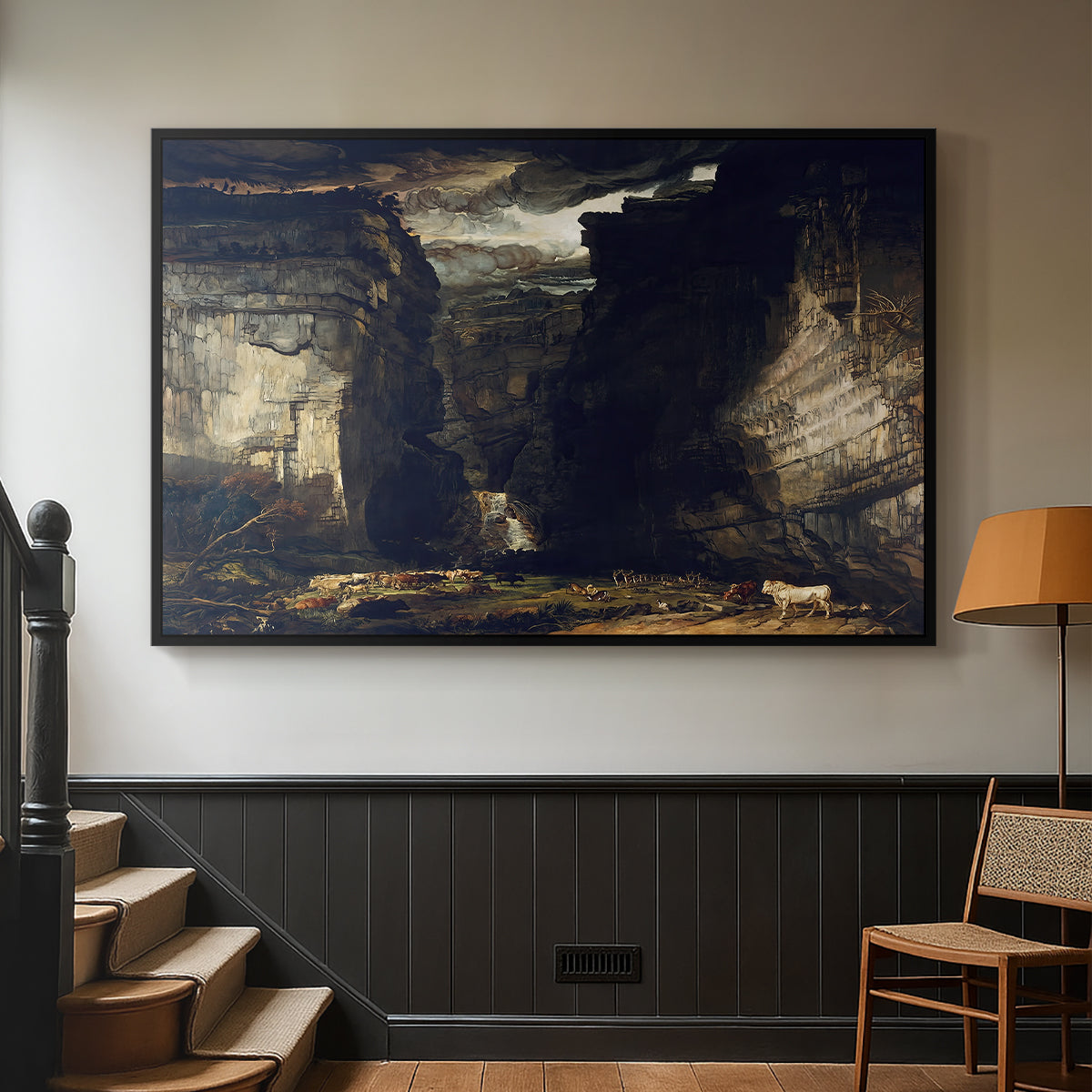Gordale Scar, c. 1811-1813 - Floater Framed Canvas Print