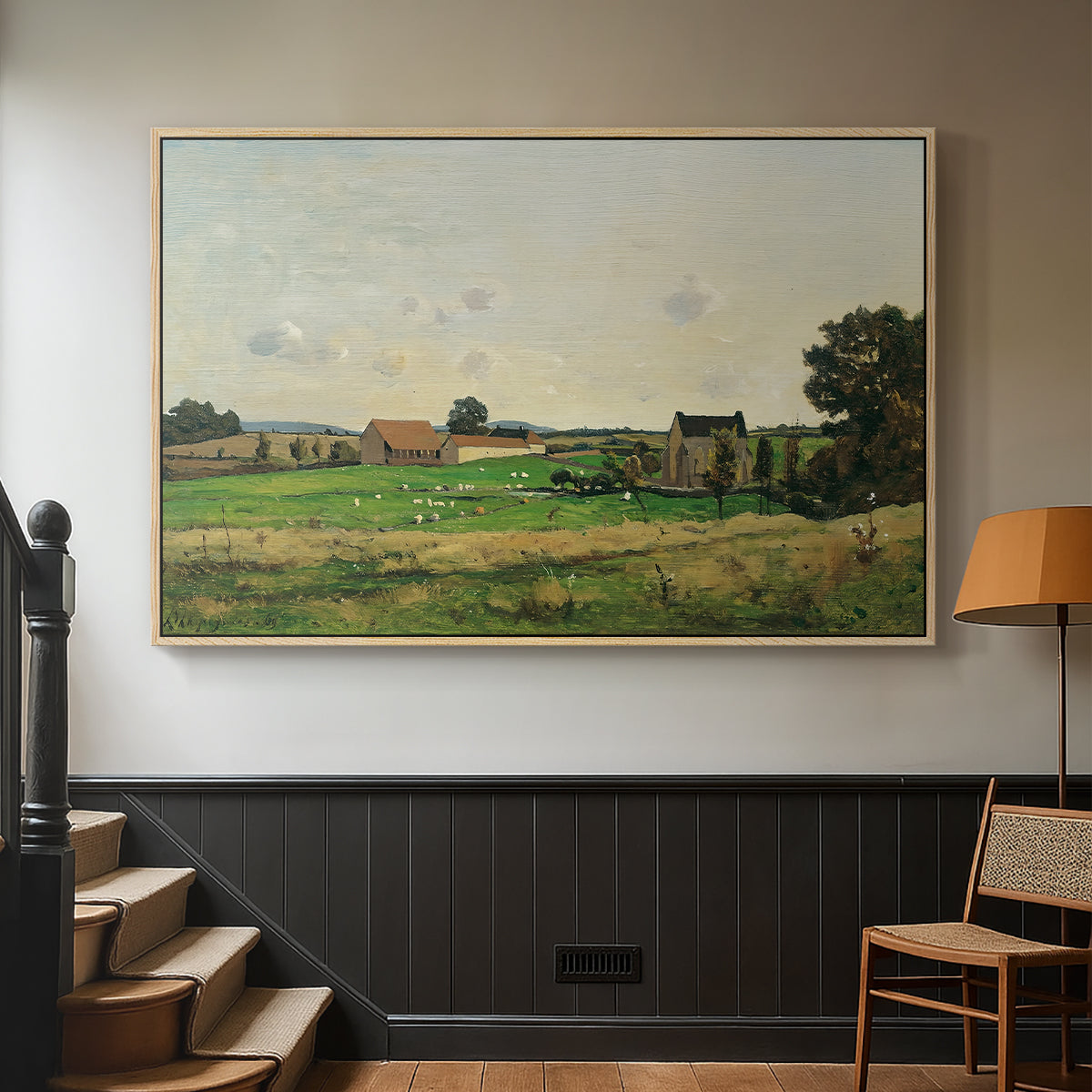 The Saulce Estate, 1869 - Floater Framed Canvas Print