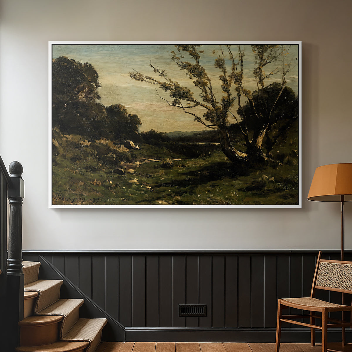 Morning in the Nievre, 1877 - Floater Framed Canvas Print