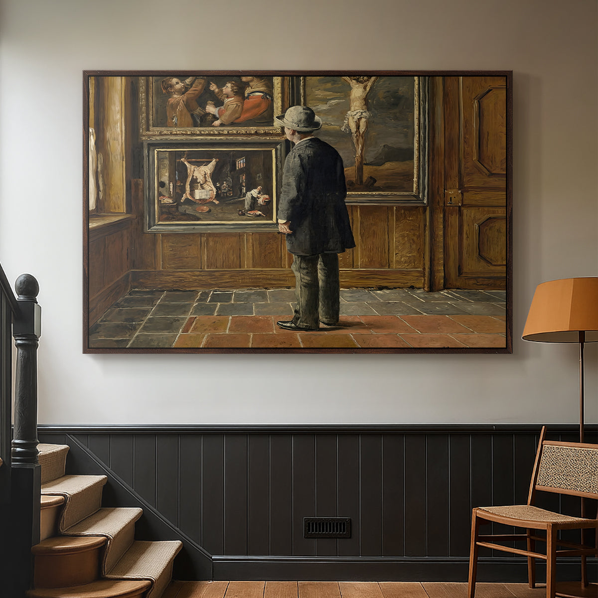 The Picture Lover, 1884 - Floater Framed Canvas Print