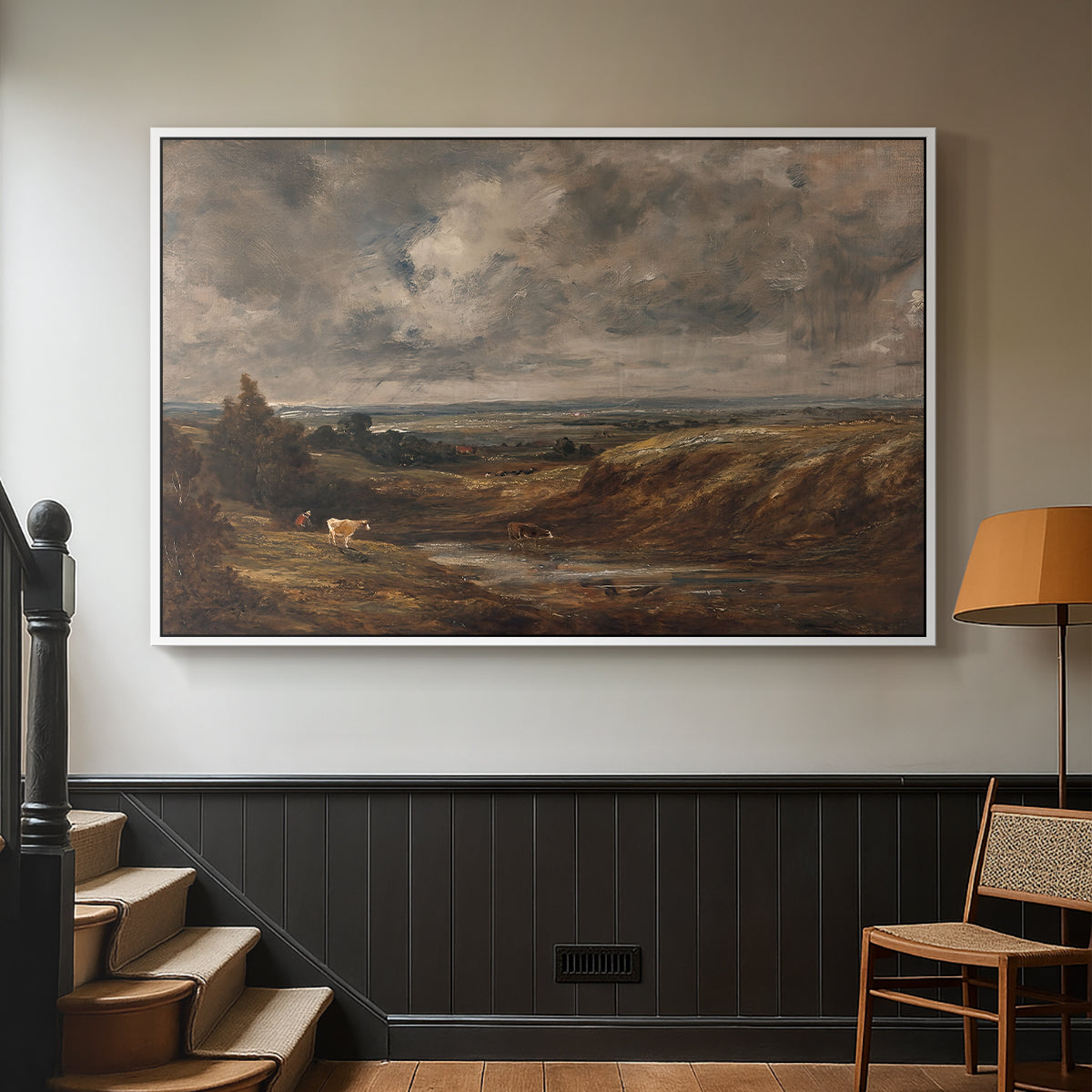 Hampstead Heath, 1825 - Floater Framed Canvas Print
