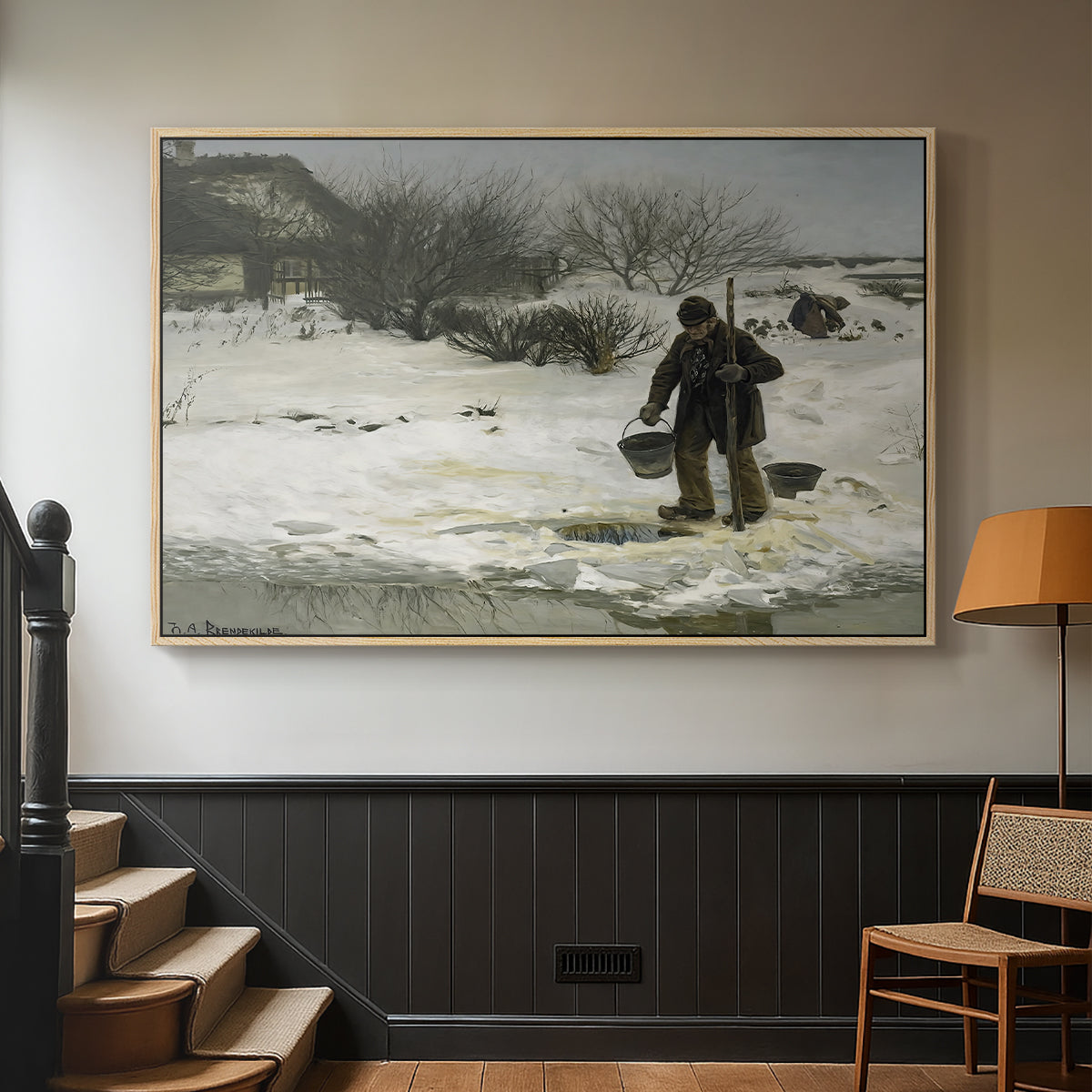 Tøsne, 1895 - Floater Framed Canvas Print