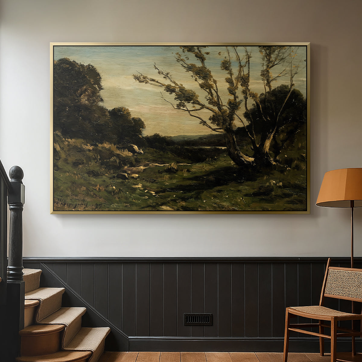 Morning in the Nievre, 1877 - Floater Framed Canvas Print
