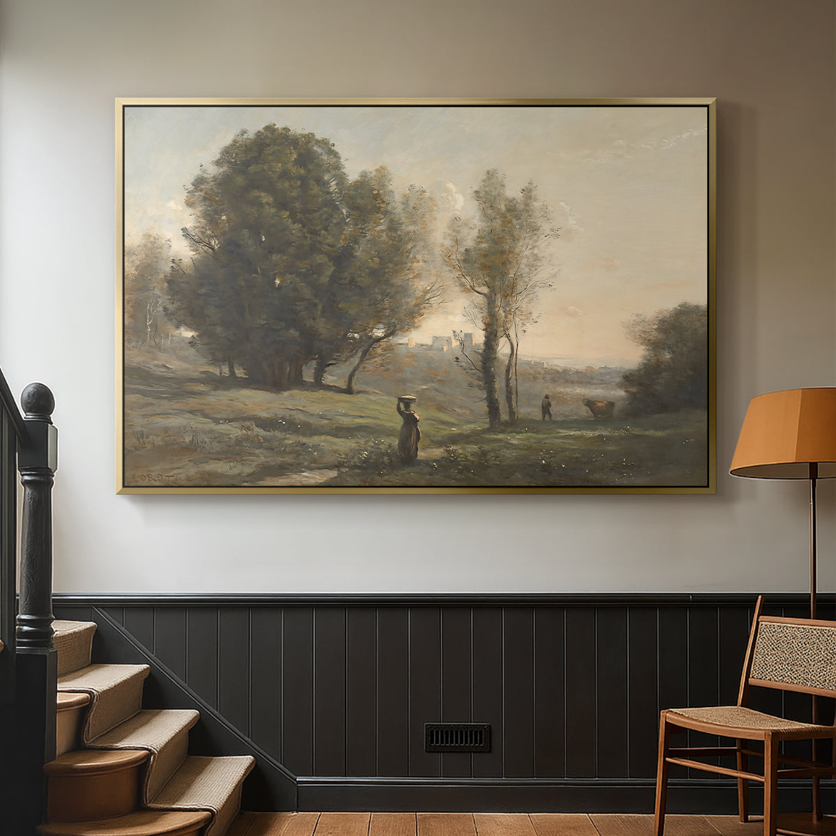 Landscape (Souvenir of les landes), c. 1872 - Floater Framed Canvas Print