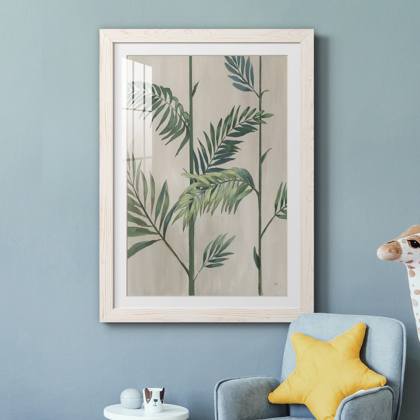 Modern Fronds II - Premium Framed Print - Distressed Barnwood Frame - Ready to Hang