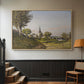 Village Landscape with Church, 1891 - Floater Framed Canvas Print