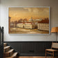 The Riding School at Akershus Castle, 1846 - Floater Framed Canvas Print