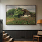 Farmhouse with Meadow Flowers, 1909 - Floater Framed Canvas Print